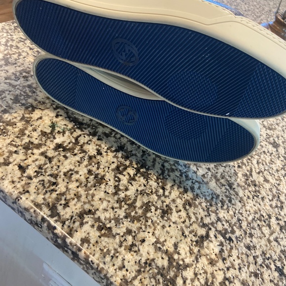 GUCCI GG GUCCISSIMA MENS HI-TOP NYLON LEATHER SNEAKERS - Picture 3 of 4